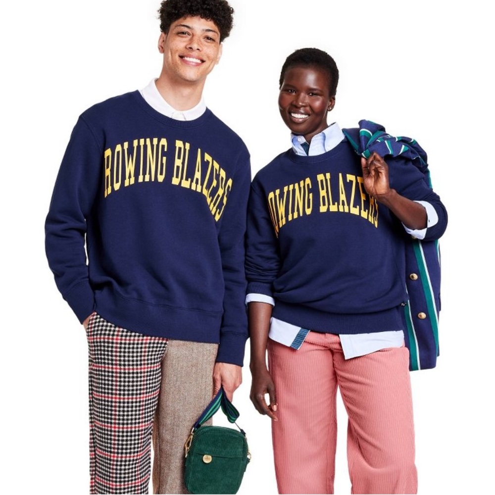 Adult Unisex Graphic Crewneck Sweatshirt Rowing Blazers x Target NWT Navy Blue - Picture 7 of 7